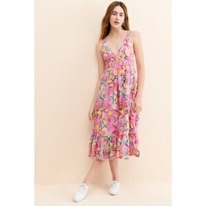 Scotch & Soda Womens Straapy Fruit Midi Dress Multicolor Size US L / 40